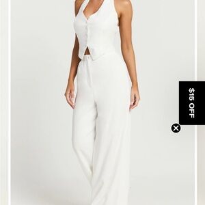 Showpo White Halter Jumpsuit